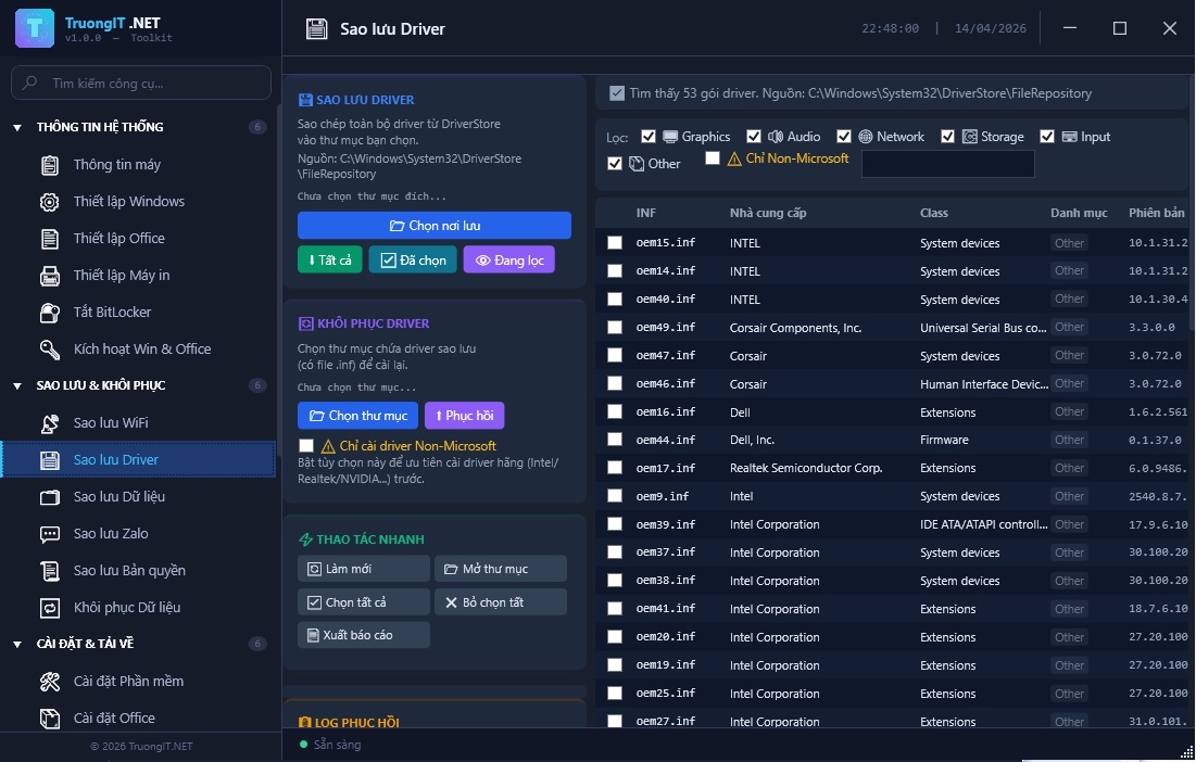Ảnh minh họa: Sao lưu Driver