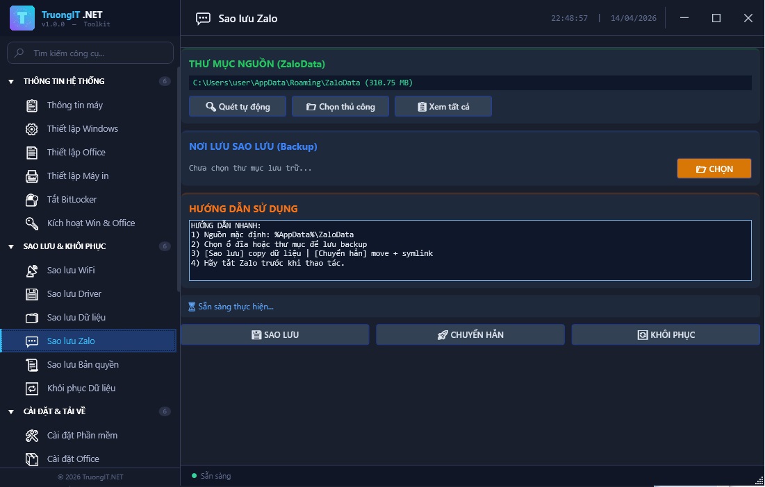 Ảnh minh họa: Sao lưu Zalo