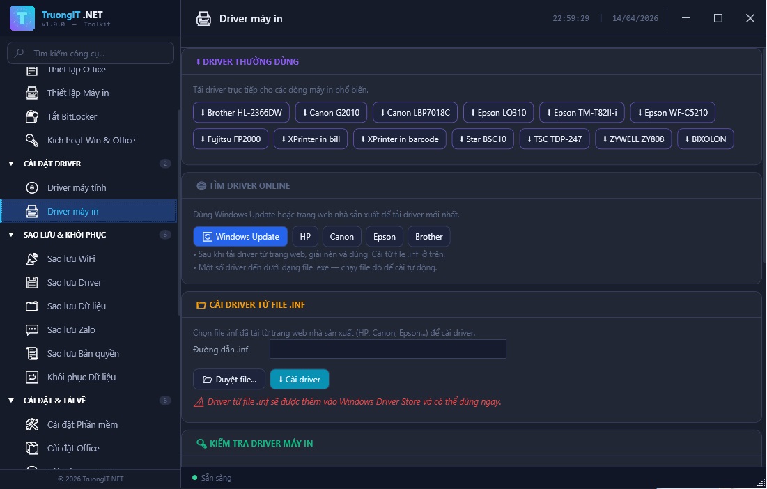 Ảnh minh họa: Driver máy in