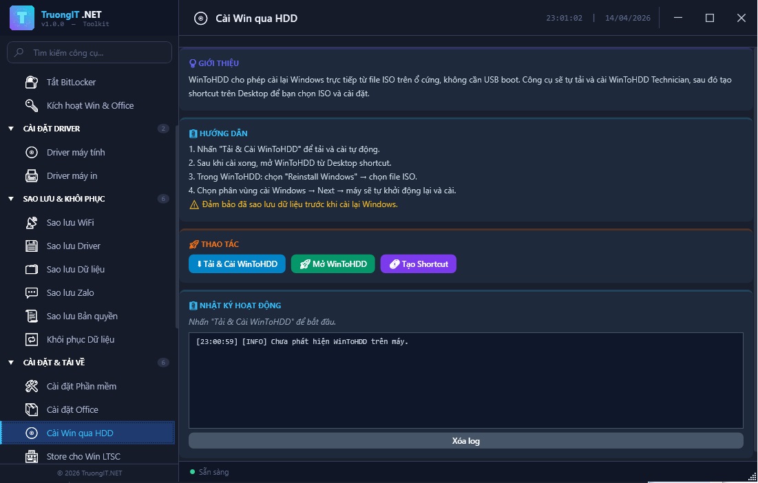 Ảnh minh họa: Cài Win qua HDD