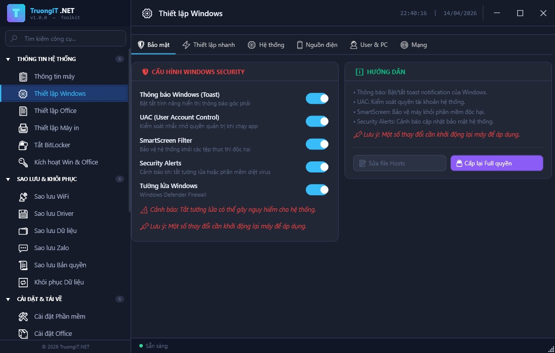 Ảnh minh họa: Thiết lập Windows