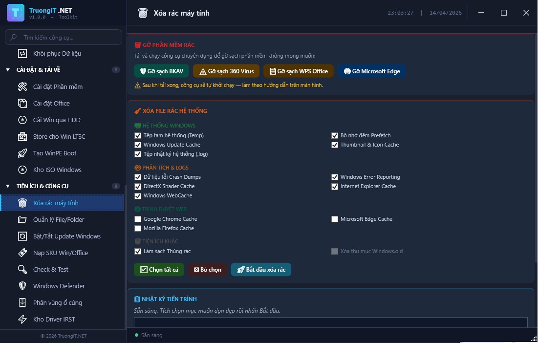 Ảnh minh họa: Xóa rác máy tính